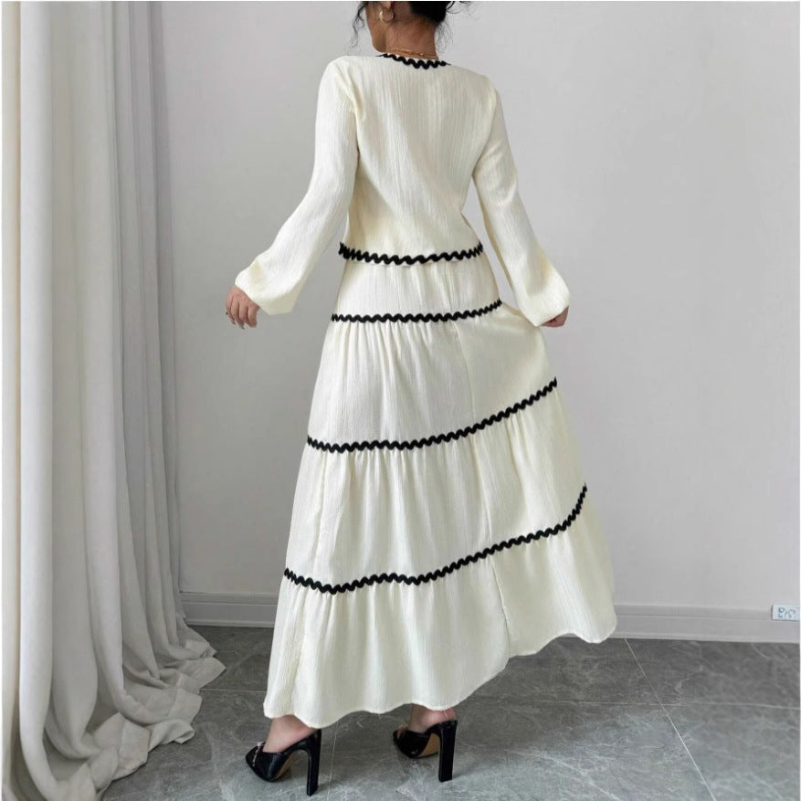 Lace Layered Shirt And Skirt Suit
