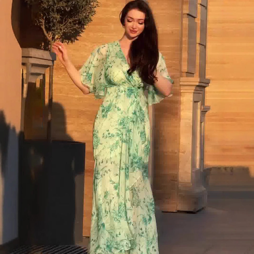 Short Sleeve Floral Dress